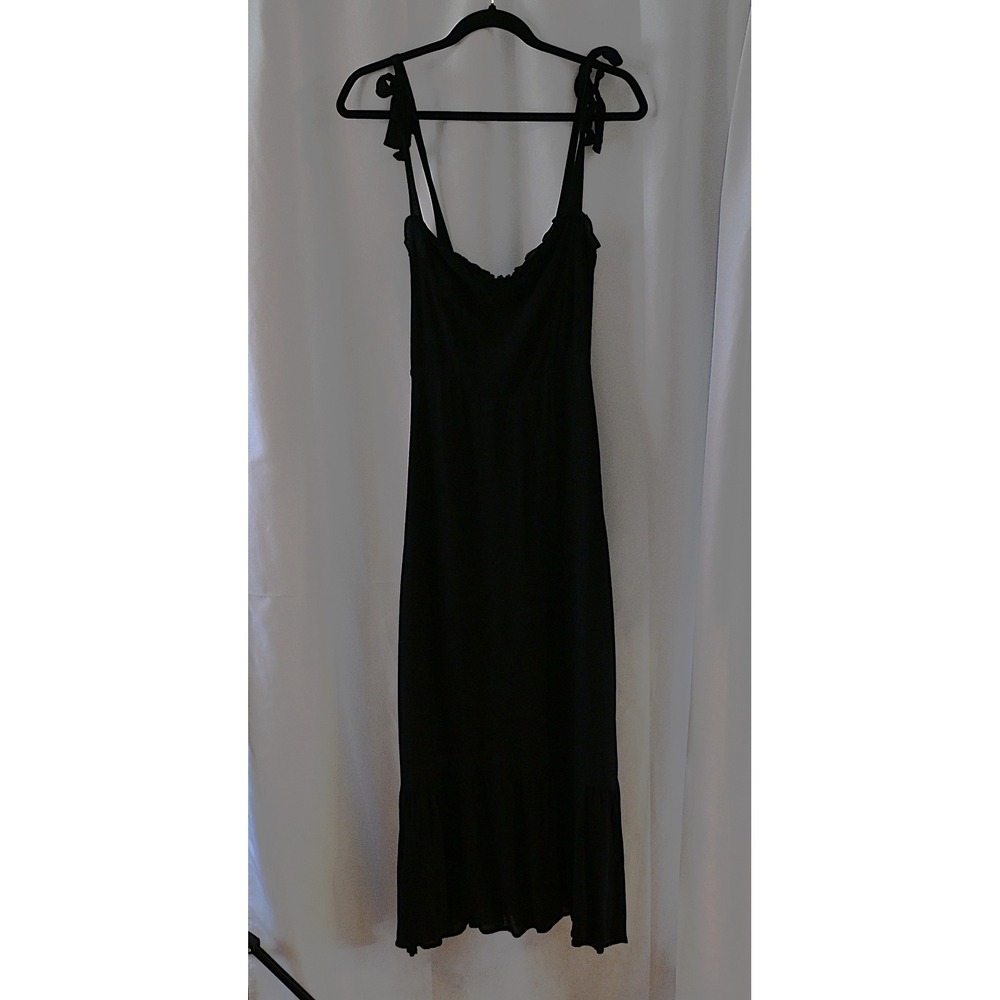 Reformation Black Midi Dress Women Size XS - Picture 5 of 9